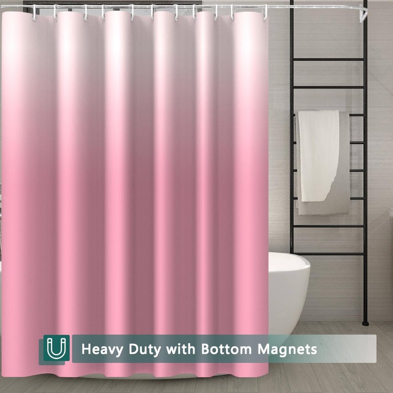 jssablo Shower Curtain Liner, 100% Waterproof Peva Shower Curtains with 3 Duty Heavy Bottom Magnets and 12 Rust Proof Grommets, 72x72 Weighted Shower Liner for Shower Stall, Bathtubs - Image 3